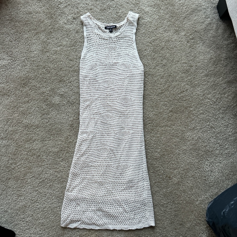 Steve Madden Cream Sleeveless Mini Dress
